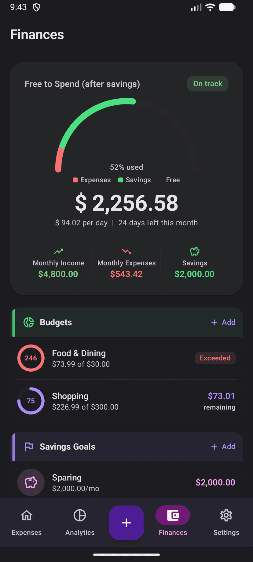 Billy app dark theme - subscription management